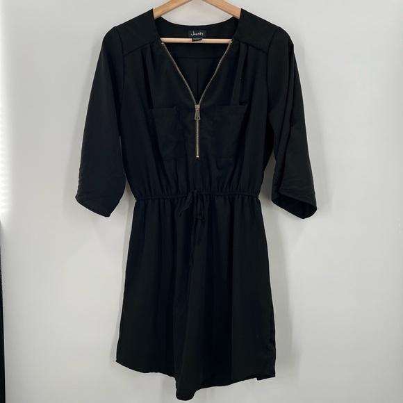 Justify Black Dress Gold Zipper Medium - Picture 1 of 3